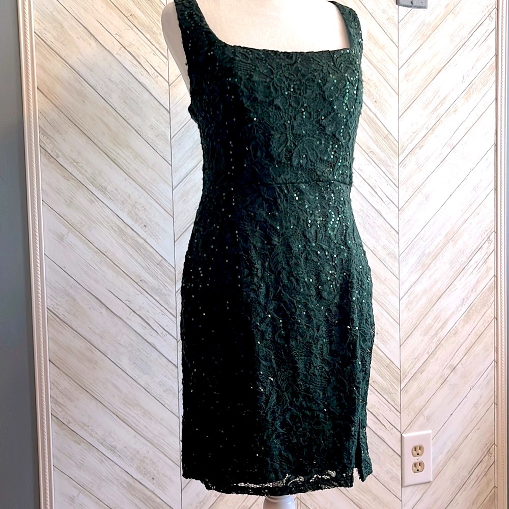 B. Darlin green sequin/lace homecoming dressy/party/holiday mini dress 11/12